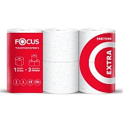 Туалетная бумага Focus Extra, 2 слоя, 6 рулонов, 48м, белая, 5067596