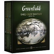 Чай Greenfield Earl Grey Fantasy (Эрл Грей Фэнтази), черный, 100 пакетиков