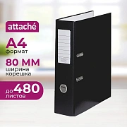 Папка-регистратор 80 мм Элементари, черн Экономи, б/мет угол, ПБП1, карм.кор