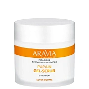 Гель-скраб Aravia Papain Gel-Scrub, против вросших волос, 300мл