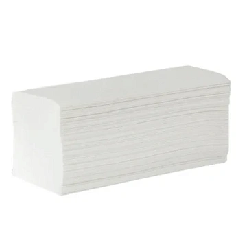 Бумажные полотенца листовые Экономика Проф Стандарт листовые, белые, V укладка, 250шт, 1 слой, 20 упаковок, Т-0222