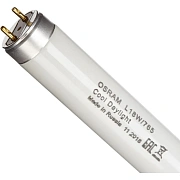 Лампа люминесцентная Osram Basic L 18Вт, G13, 6500К, холодный дневной свет, трубка, 25шт/уп