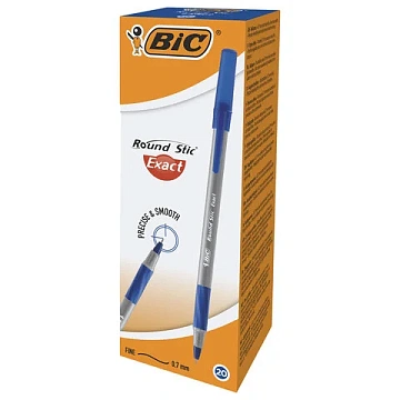 Шариковая ручка Bic Round Stic Exact синяя, 0.28мм