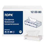 Косметические салфетки Tork Premium F1, 120380, для лица, 100шт, 2 слоя, белые