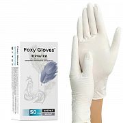 Перчатки нитриловые Foxy Gloves р.S, белые, 50 пар