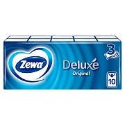 Бумажные носовые платки Zewa Deluxe 10уп х 10шт, 3 слоя