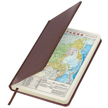 Ежедневник недатированный Brauberg Imperial коричневый, А5, 168 листов, под гладкую кожу