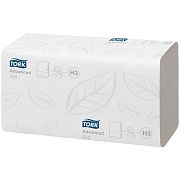 Бумажные полотенца Tork Advanced Singlefold H3, 290184, листовые, белые, V укладка, 200шт, 2 слоя