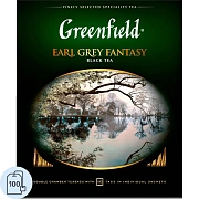 Чай Greenfield Earl Grey Fantasy (Эрл Грей Фэнтази), черный, 100 пакетиков