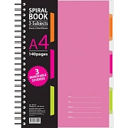 Бизнес тетрадь Attache Spiral Book розовый, А4, 140 листов, в клетку, на спирали