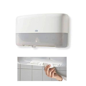 Диспенсер для туалетной бумаги в рулонах Tork Elevation T2, 555500, мини, белый