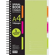 Бизнес тетрадь Attache Spiral Book салатовый, А4, 140 листов, в клетку, на спирали