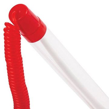 Ручка шариковая настольная Brauberg Стенд-пен синяя, 0.5мм, красный корпус