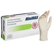 Перчатки латексные Minimax р. S, белые, опудренные, нестерильные, 50 пар