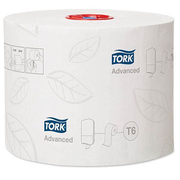 Туалетная бумага Tork Advanced T6, 127530, в рулоне, 100м, 2 слоя, белая