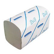 Бумажные полотенца Kimberly-Clark Scott Perfomance 6689, листовые, белые, V укладка, 274шт, 1 слой