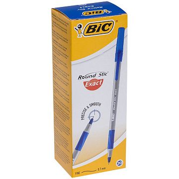 Шариковая ручка Bic Round Stic Exact синяя, 0.28мм