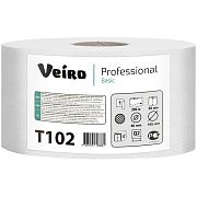 Туалетная бумага Veiro Professional Basic T102, в рулоне, 200м, 1 слой, белая, 12 рулонов