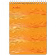 Блокнот Attache Waves оранжевый, А5, 50 листов, в клетку, на спирали, пластик