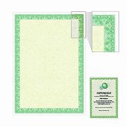 Сертификат-бумага Brauberg зеленый интенсив, А4, 115г/м2, 25 листов