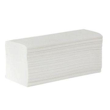 Бумажные полотенца Экономика Проф Стандарт листовые, белые, V укладка, 200шт, 1 слой, 20 упаковок, Т