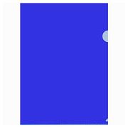 Папка-уголок Attache синяя прозрачная, 100мкм, 10 шт/уп, E-100/295T