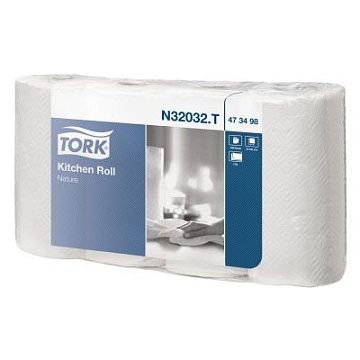 Бумажные полотенца Tork Advanced для кухни, 473498, в рулоне, 20,4м, 2 слоя, белые, 4 рулона