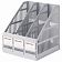 Накопитель вертикальный для бумаг Brauberg Smart-Maxi А4, 3 секции, 255мм, серый