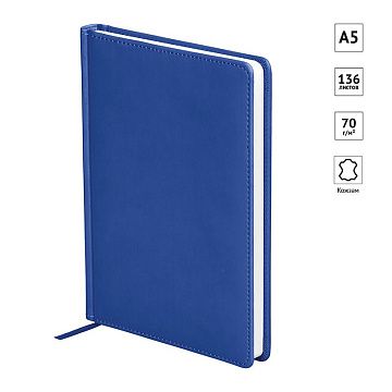 Ежедневник недатированный Officespace Winner синий, А5, 136 листов, гладкий матовый, обложка с порол
