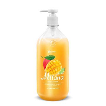 Жидкое мыло с дозатором Grass Milana 1л, манго и лайм, 125418