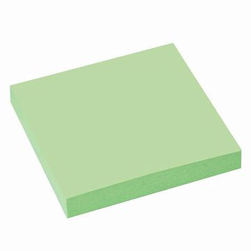 Блок для записей с клейким краем Staff зеленый, пастельный, 50х50мм, 100 листов