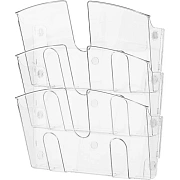 Лоток навесной для бумаг Uniplast 3 отделения, А4, 290x215x32мм, прозрачная