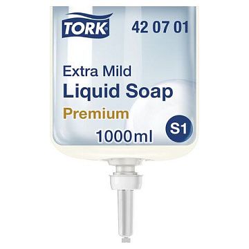 Жидкое крем-мыло в картридже Tork Premium S1, 420701, для рук, ультрамягкое, 1л
