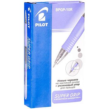 Ручка шариковая автоматическая Pilot Super Grip BPGP-10R-F синяя, 0.7мм, салатовый корпус