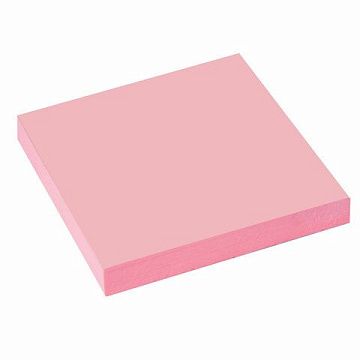 Блок для записей с клейким краем Staff розовый, пастельный, 50х50мм, 100 листов