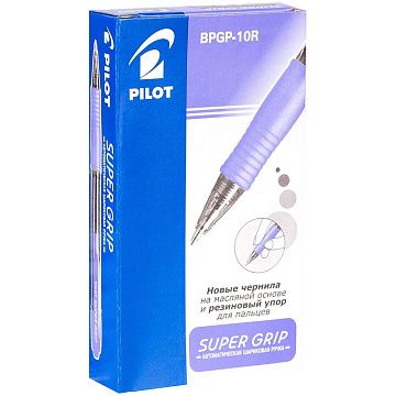 Ручка шариковая автоматическая Pilot Super Grip BPGP-10R-F черная, 0.7мм