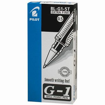 Ручка гелевая Pilot BL-G1-5T черная, 0.5мм
